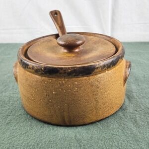 Vintage McCoy Canyon Mesa 1421 Crock / Chili Bean Pot w/ Lid & Ladle Tureen USA